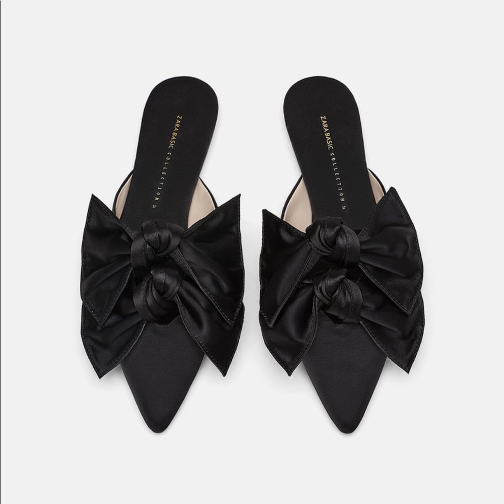 SOLD! Zara Mules With Bow